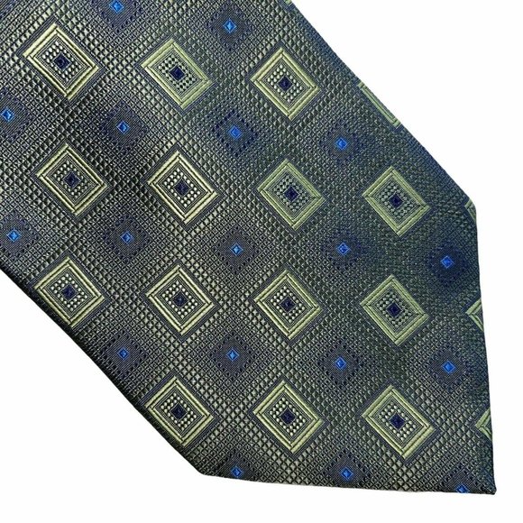 Martin Wong Screenplay Classic Wide Green Necktie - Picture 2 of 10